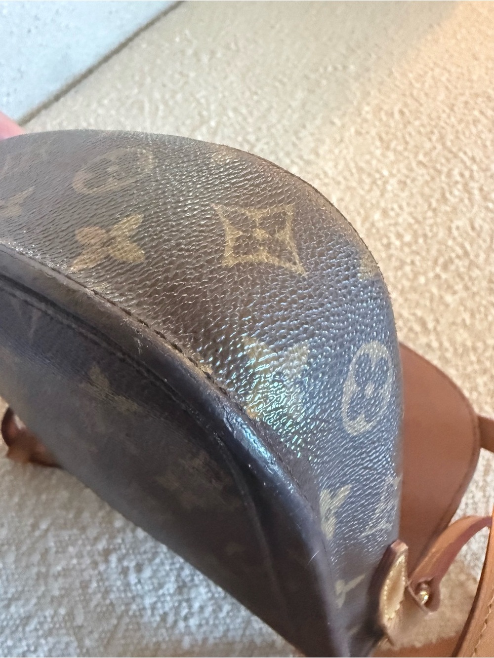 Vintage 1980 Louis Vuitton Monogram Saddle Crossbody with Vachetta Straps. - Picture 15 of 15